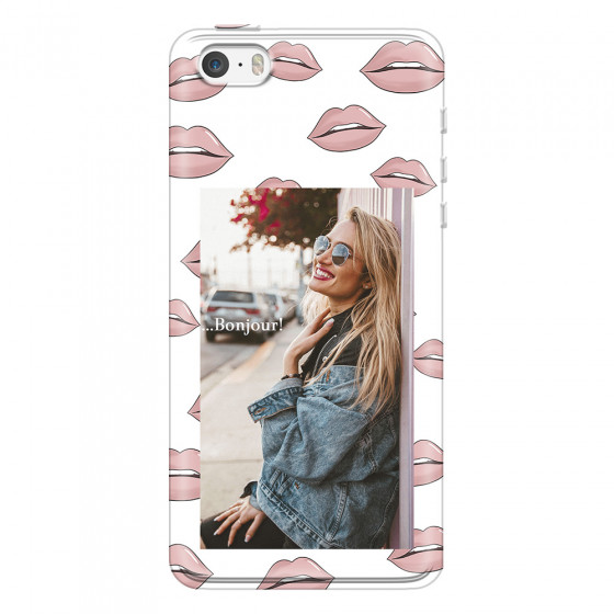 APPLE - iPhone 5S/SE - Soft Clear Case - Teenage Kiss Phone Case