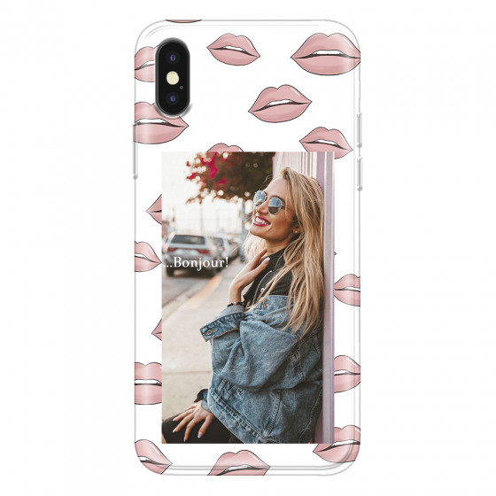 APPLE - iPhone XS - Soft Clear Case - Teenage Kiss Phone Case