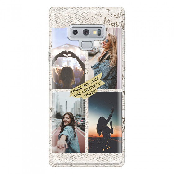 SAMSUNG - Galaxy Note 9 - Soft Clear Case - Newspaper Vibes Phone Case