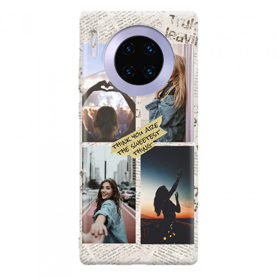 HUAWEI - Mate 30 Pro - Soft Clear Case - Newspaper Vibes Phone Case