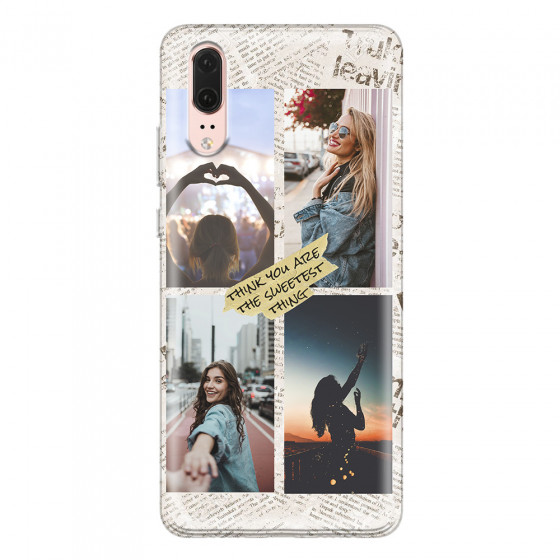 HUAWEI - P20 - Soft Clear Case - Newspaper Vibes Phone Case