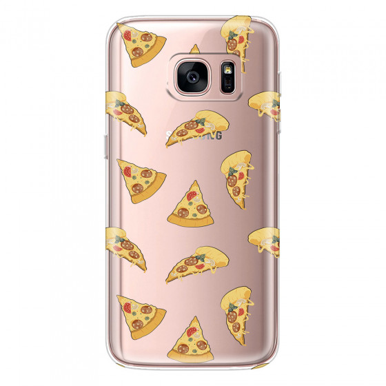 SAMSUNG - Galaxy S7 - Soft Clear Case - Pizza Phone Case