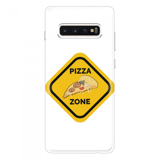 SAMSUNG - Galaxy S10 Plus - Soft Clear Case - Pizza Zone Phone Case