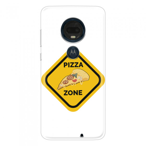 MOTOROLA by LENOVO - Moto G7 Plus - Soft Clear Case - Pizza Zone Phone Case
