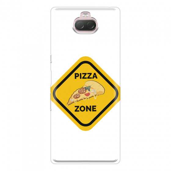 SONY - Sony Xperia 10 Plus - Soft Clear Case - Pizza Zone Phone Case