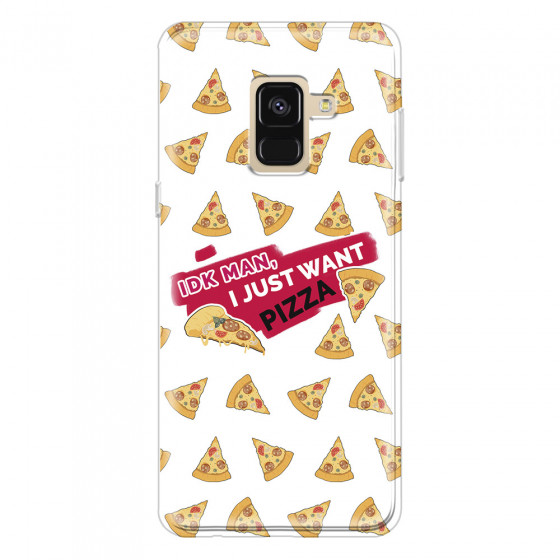SAMSUNG - Galaxy A8 - Soft Clear Case - Want Pizza Men Phone Case