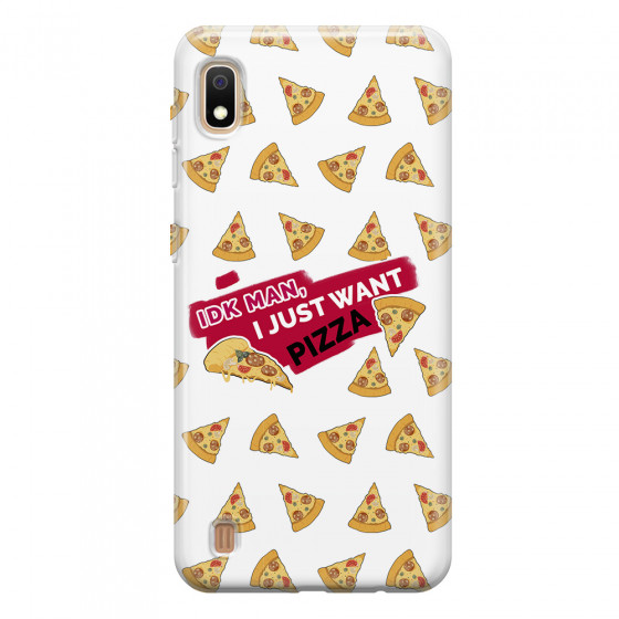 SAMSUNG - Galaxy A10 - Soft Clear Case - Want Pizza Men Phone Case