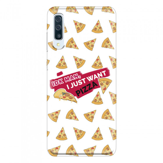 SAMSUNG - Galaxy A70 - Soft Clear Case - Want Pizza Men Phone Case