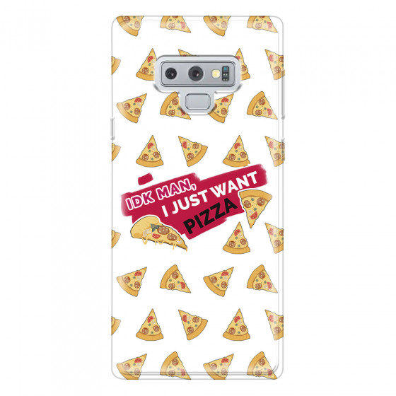 SAMSUNG - Galaxy Note 9 - Soft Clear Case - Want Pizza Men Phone Case