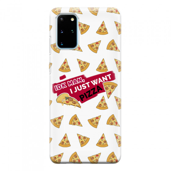 SAMSUNG - Galaxy S20 Plus - Soft Clear Case - Want Pizza Men Phone Case
