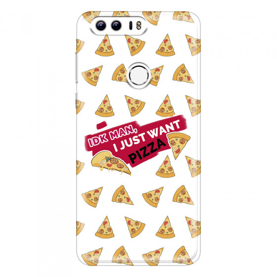 HONOR - Honor 8 - Soft Clear Case - Want Pizza Men Phone Case