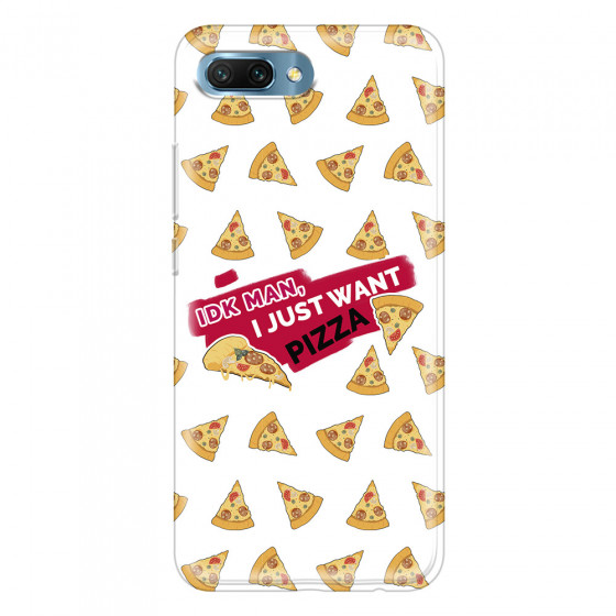 HONOR - Honor 10 - Soft Clear Case - Want Pizza Men Phone Case