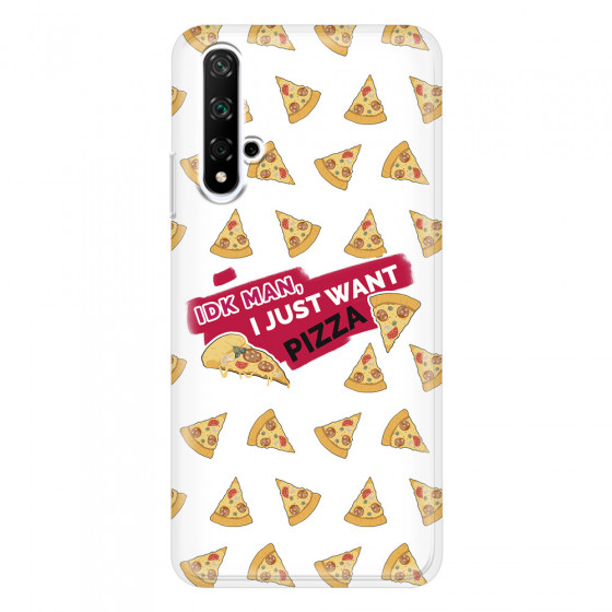 HONOR - Honor 20 - Soft Clear Case - Want Pizza Men Phone Case
