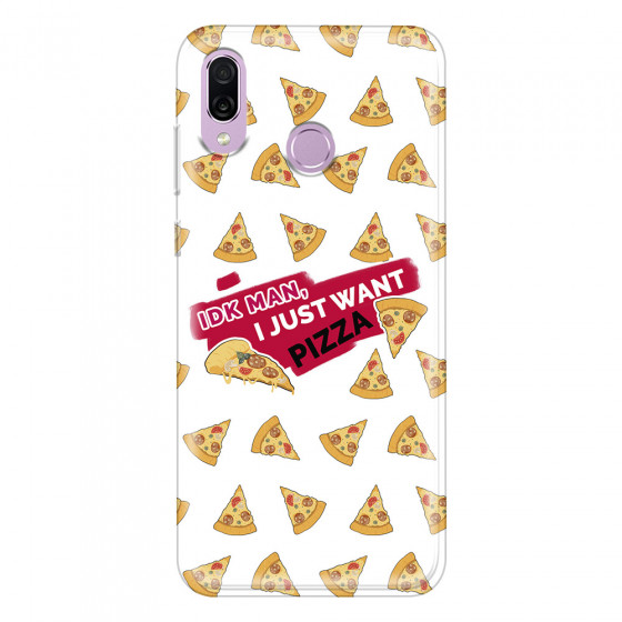 HONOR - Honor Play - Soft Clear Case - Want Pizza Men Phone Case