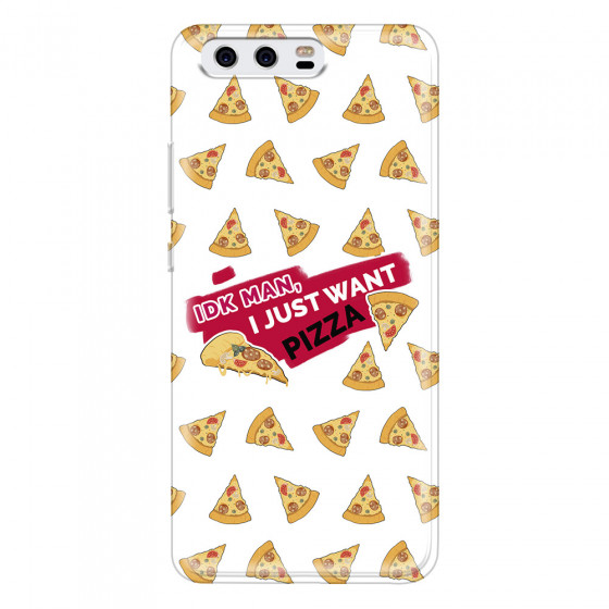 HUAWEI - P10 - Soft Clear Case - Want Pizza Men Phone Case