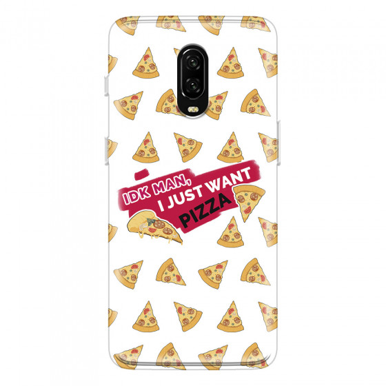 ONEPLUS - OnePlus 6T - Soft Clear Case - Want Pizza Men Phone Case