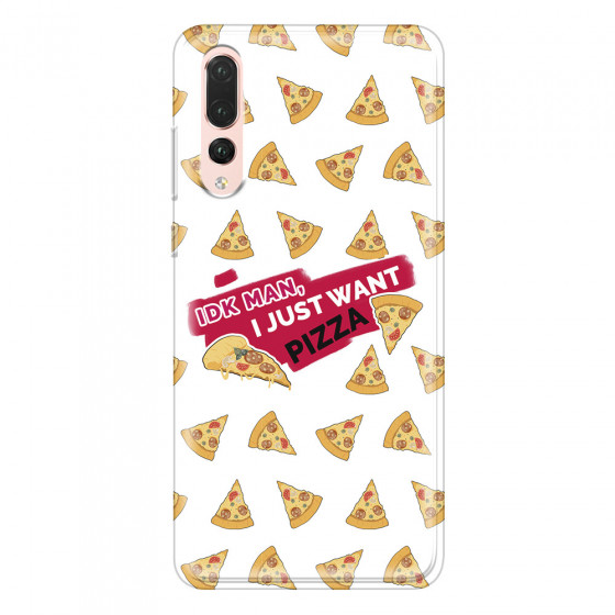 HUAWEI - P20 Pro - Soft Clear Case - Want Pizza Men Phone Case