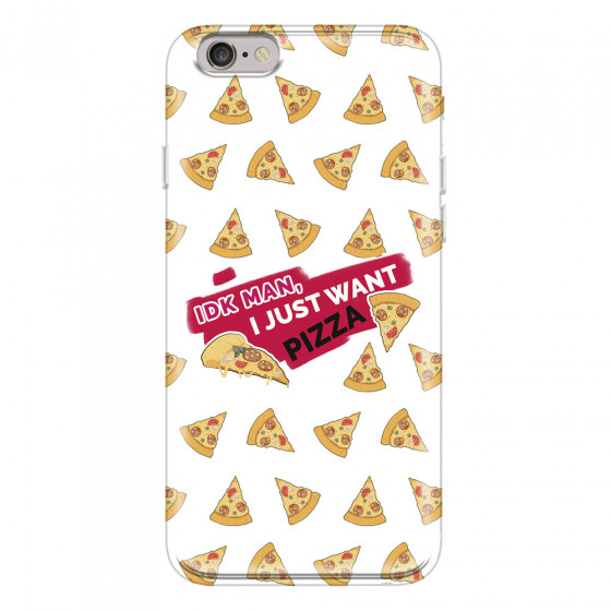 APPLE - iPhone 6S Plus - Soft Clear Case - Want Pizza Men Phone Case