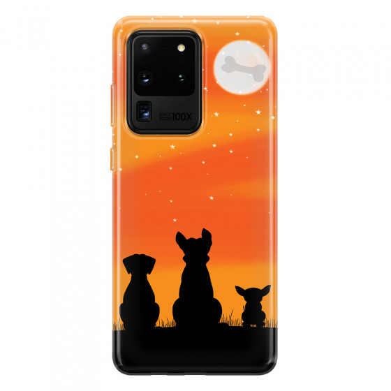 SAMSUNG - Galaxy S20 Ultra - Soft Clear Case - Dog's Desire Orange Sky