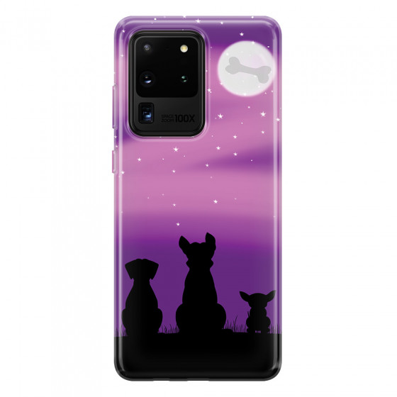 SAMSUNG - Galaxy S20 Ultra - Soft Clear Case - Dog's Desire Violet Sky