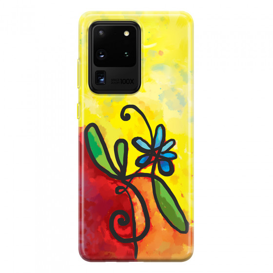 SAMSUNG - Galaxy S20 Ultra - Soft Clear Case - Flower in Picasso Style