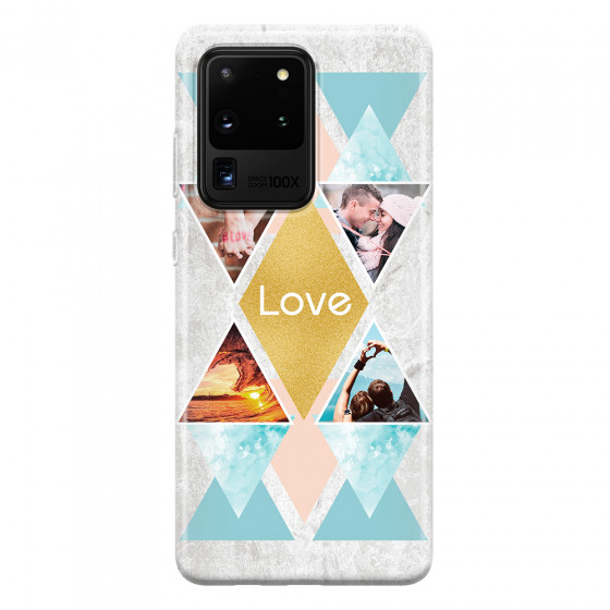 SAMSUNG - Galaxy S20 Ultra - Soft Clear Case - Triangle Love Photo