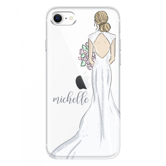 APPLE - iPhone SE 2020 - Soft Clear Case - Bride To Be Blonde Dark