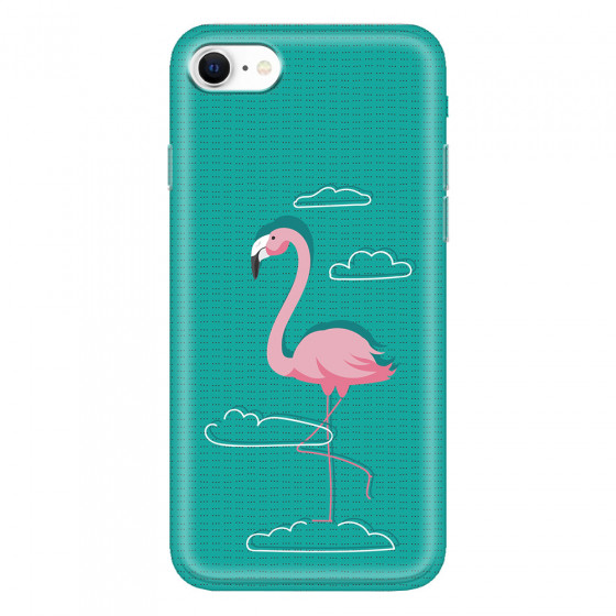 APPLE - iPhone SE 2020 - Soft Clear Case - Cartoon Flamingo