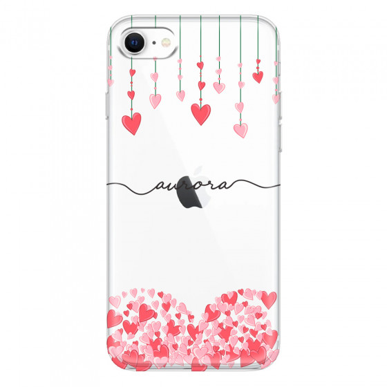 APPLE - iPhone SE 2020 - Soft Clear Case - Love Hearts Strings