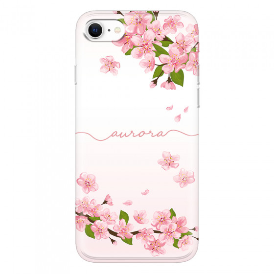 APPLE - iPhone SE 2020 - Soft Clear Case - Sakura Handwritten