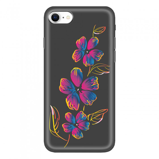 APPLE - iPhone SE 2020 - Soft Clear Case - Spring Flowers In The Dark