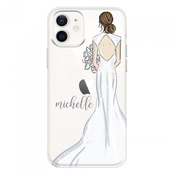 APPLE - iPhone 12 Mini - Soft Clear Case - Bride To Be Brunette Dark