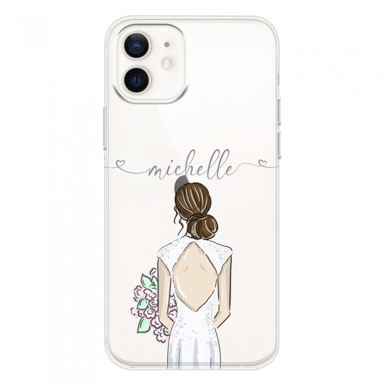 APPLE - iPhone 12 Mini - Soft Clear Case - Bride To Be Brunette II. Dark