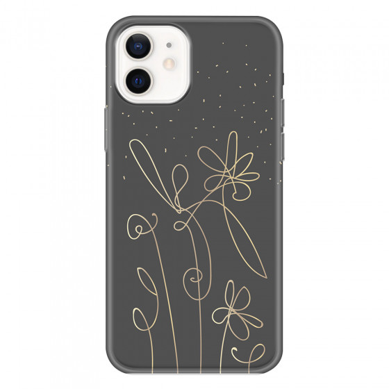 APPLE - iPhone 12 Mini - Soft Clear Case - Midnight Flowers
