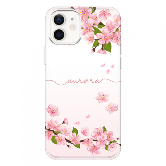 APPLE - iPhone 12 Mini - Soft Clear Case - Sakura Handwritten