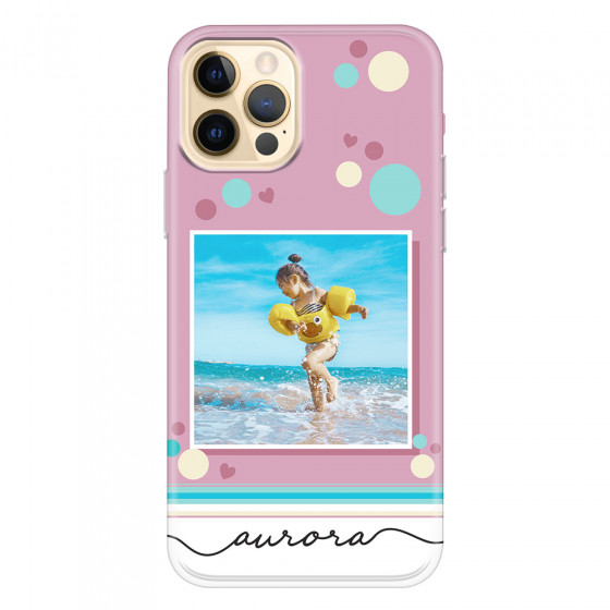 APPLE - iPhone 12 Pro - Soft Clear Case - Cute Dots Photo Case