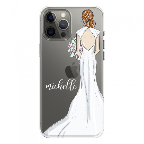 APPLE - iPhone 12 Pro Max - Soft Clear Case - Bride To Be Redhead