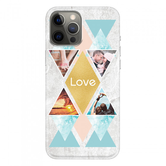 APPLE - iPhone 12 Pro Max - Soft Clear Case - Triangle Love Photo