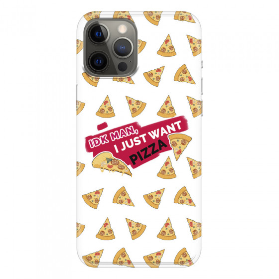 APPLE - iPhone 12 Pro Max - Soft Clear Case - Want Pizza Men Phone Case