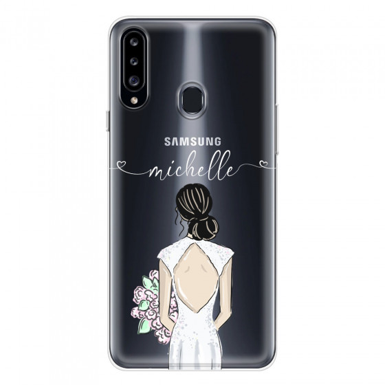SAMSUNG - Galaxy A20S - Soft Clear Case - Bride To Be Blackhair II.