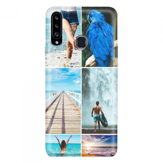 SAMSUNG - Galaxy A20S - Soft Clear Case - Collage of 6