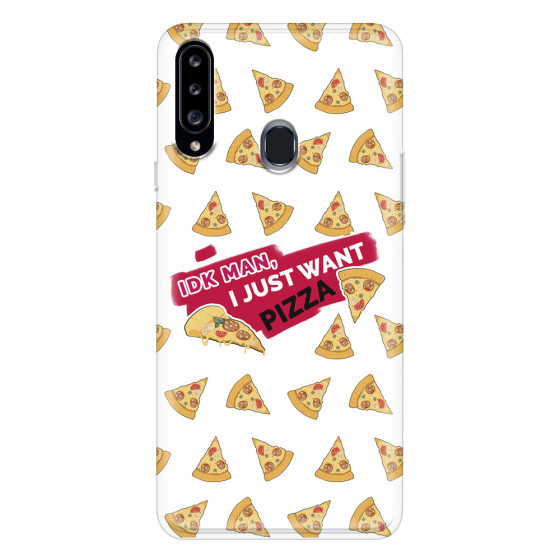 SAMSUNG - Galaxy A20S - Soft Clear Case - Want Pizza Men Phone Case