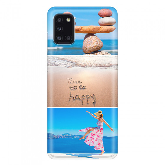 SAMSUNG - Galaxy A31 - Soft Clear Case - Collage of 3