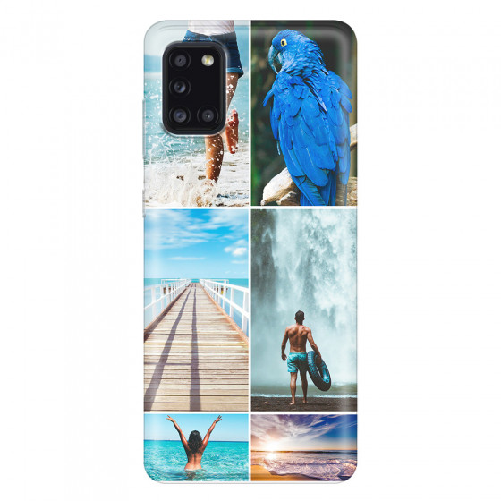 SAMSUNG - Galaxy A31 - Soft Clear Case - Collage of 6