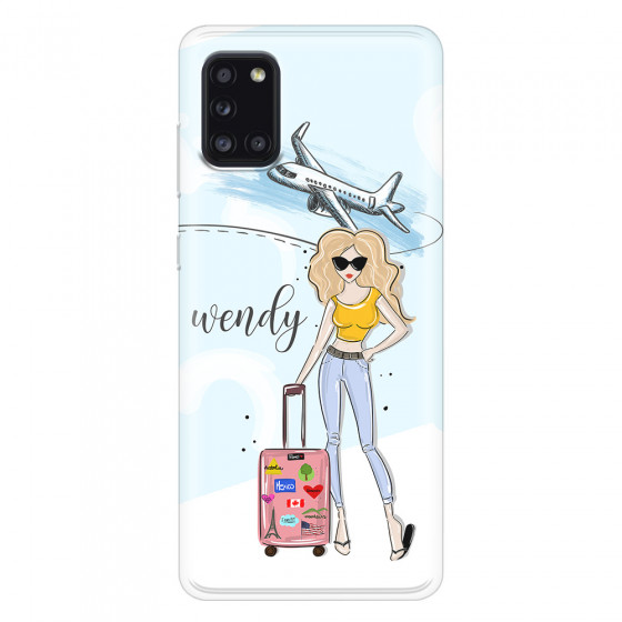 SAMSUNG - Galaxy A31 - Soft Clear Case - Travelers Duo Blonde