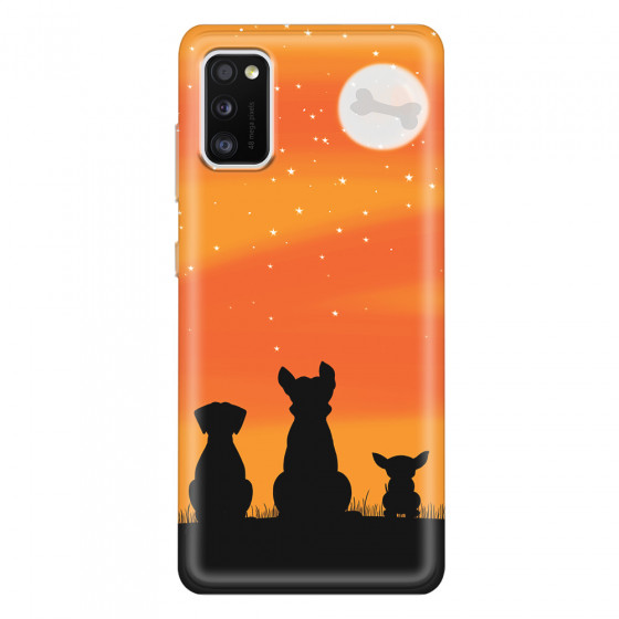 SAMSUNG - Galaxy A41 - Soft Clear Case - Dog's Desire Orange Sky