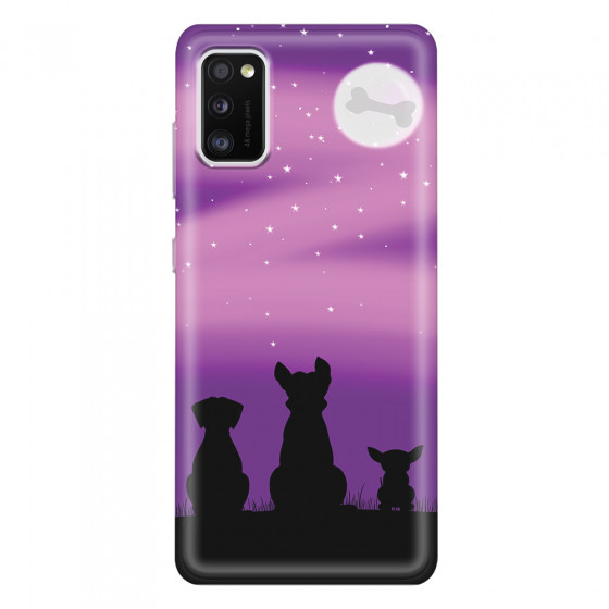 SAMSUNG - Galaxy A41 - Soft Clear Case - Dog's Desire Violet Sky