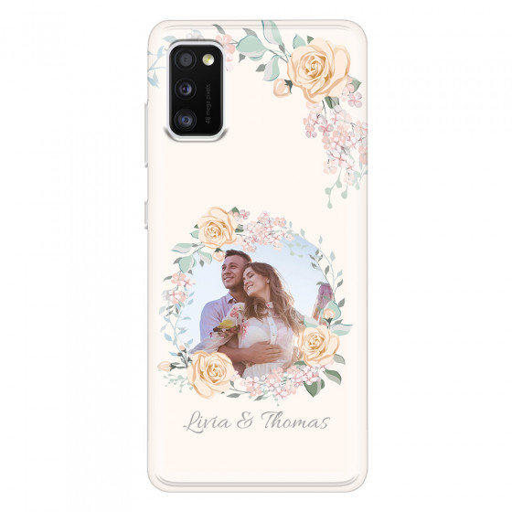 SAMSUNG - Galaxy A41 - Soft Clear Case - Frame Of Roses