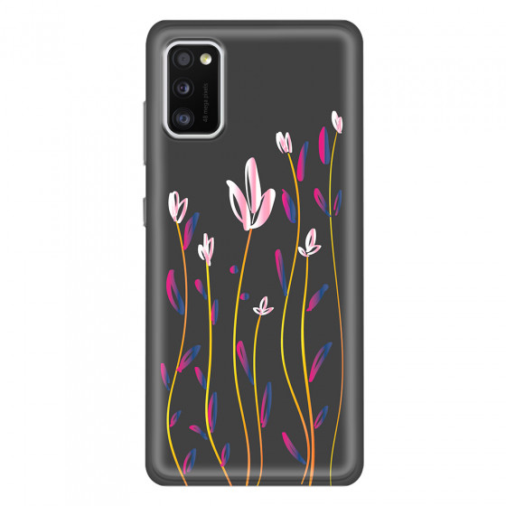 SAMSUNG - Galaxy A41 - Soft Clear Case - Pink Tulips