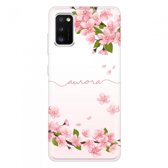 SAMSUNG - Galaxy A41 - Soft Clear Case - Sakura Handwritten